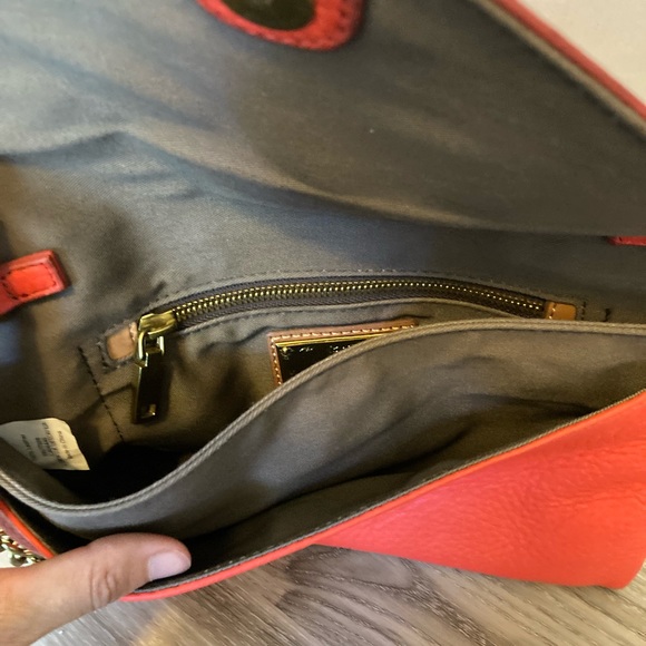 J. Crew coral leather clutch - Picture 7 of 12